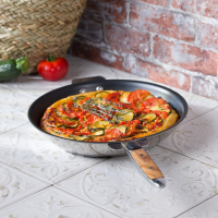 Cristel Casteline Stainless Non-Stick Frying Pan - Removable Handle 32cm