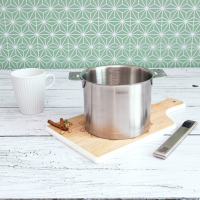 Cristel Strate Stainless Milk Pot - Removable Handle 14cm