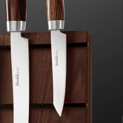 Nesmuk Exclusive C90 Knife Block - Black/Smoked Oak