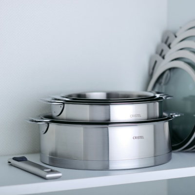 Cristel Strate Stainless Non-Stick Sauté Pan - Removable Handle
