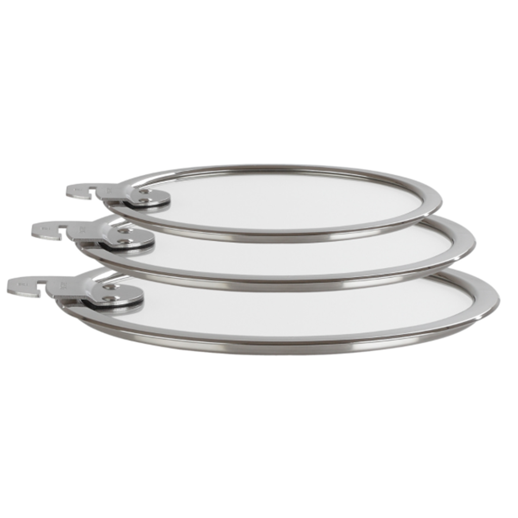 Cristel Strate Glass Lids - Removable Handle (Set of 3)