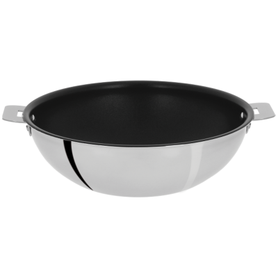 Cristel Casteline Stainless Non-Stick Wok - Removable Handle