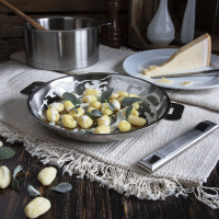 Cristel Strate Stainless Frying Pan - Removable Handle