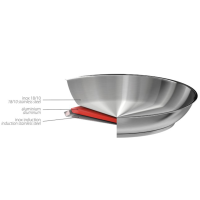 Cristel Strate Stainless Frying Pan - Removable Handle