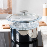 Cristel Mutine Rounded Glass Lid - Removable Handle