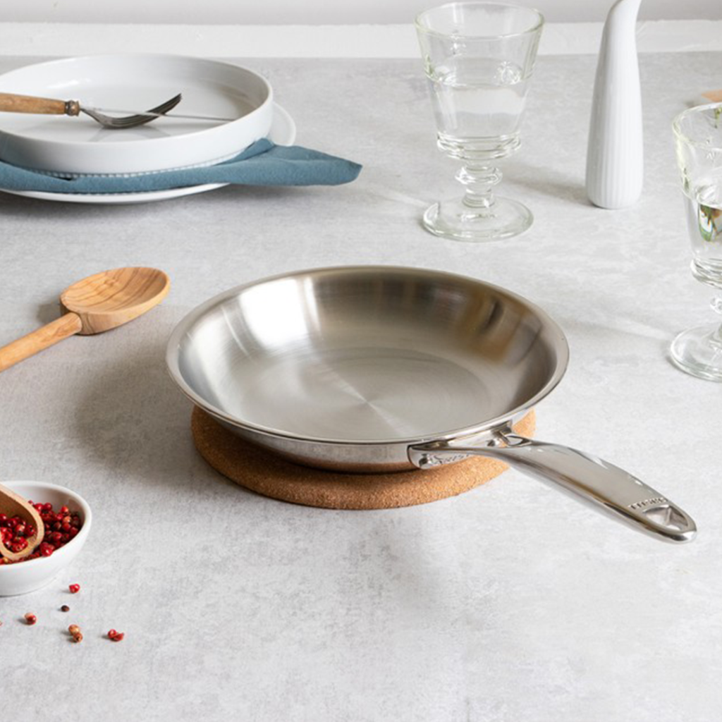 Cristel Castel'Pro Stainless Frying Pan - Fixed Handle