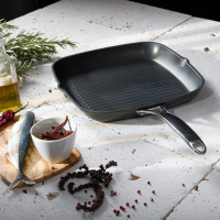 Cristel Castel'Pro Square Griddle Pan - Fixed Handle