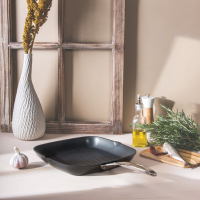 Cristel Castel'Pro Square Griddle Pan - Fixed Handle
