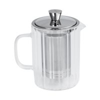 Cristel Ribbed Glass Teapot