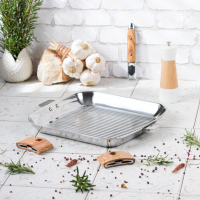 Cristel Casteline Stainless Square Grill - Removable Handle