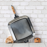 Cristel Casteline Stainless Square Grill - Removable Handle