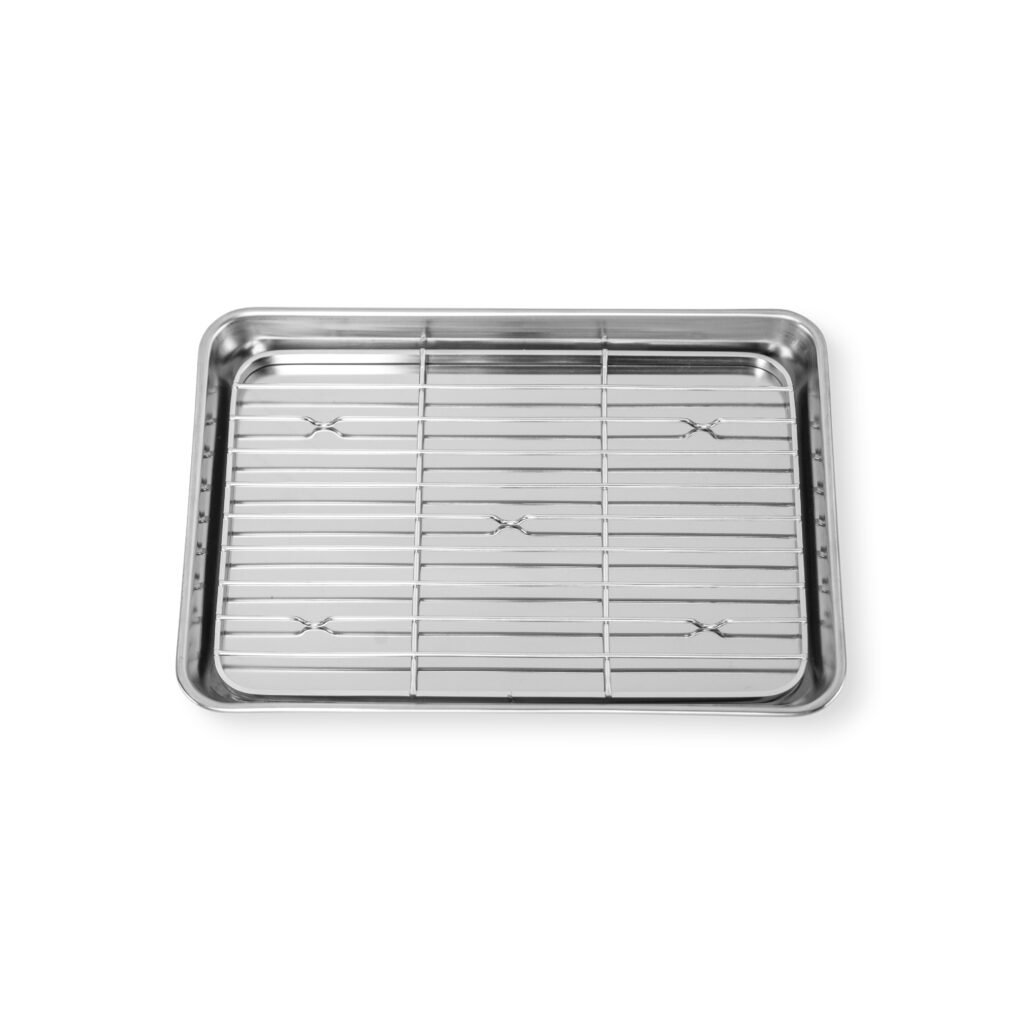 8 inch Stainless Steel Chef’s Prep Tray & Mesh