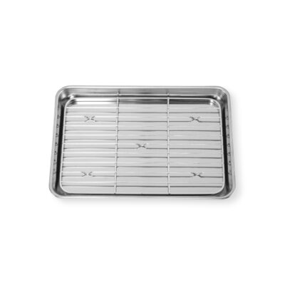 8 inch Stainless Steel Chef’s Prep Tray & Mesh
