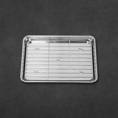 8 inch Stainless Steel Chef’s Prep Tray & Mesh