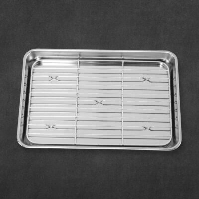 10 inch Stainless Steel Chef’s Prep Tray & Mesh