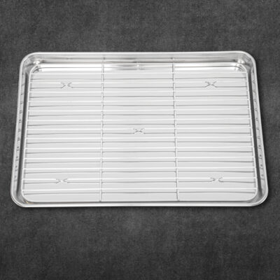 11 inch Stainless Steel Chef’s Prep Tray & Mesh