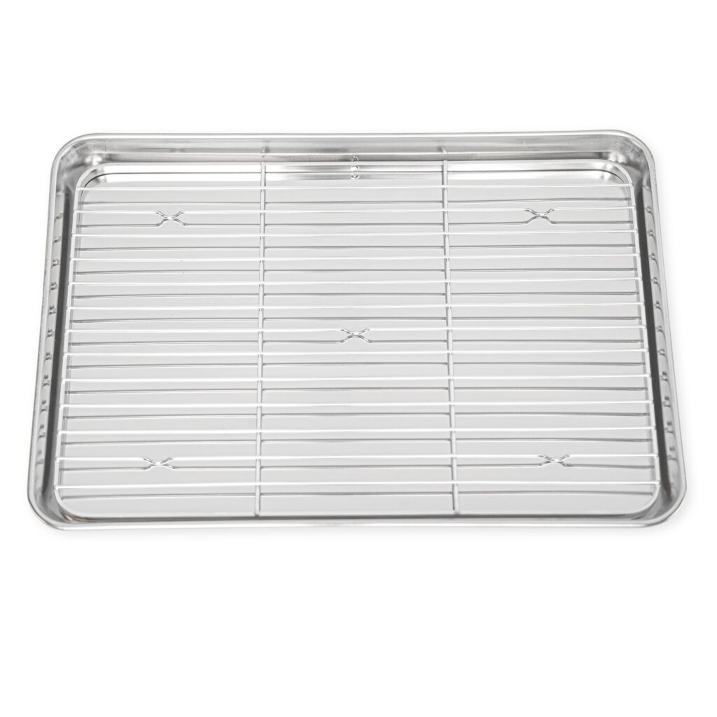 11 inch Stainless Steel Chef’s Prep Tray & Mesh