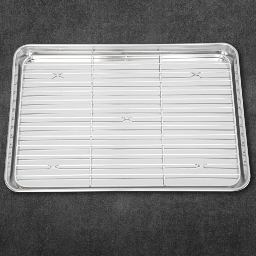 12 inch Stainless Steel Chef’s Prep Tray & Mesh