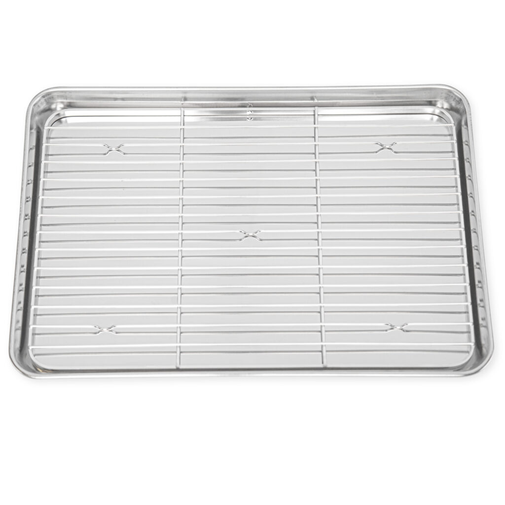 12 inch Stainless Steel Chef’s Prep Tray & Mesh