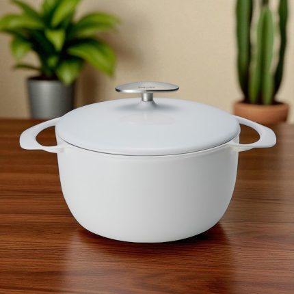 Unilloy Cast Iron Casserole White