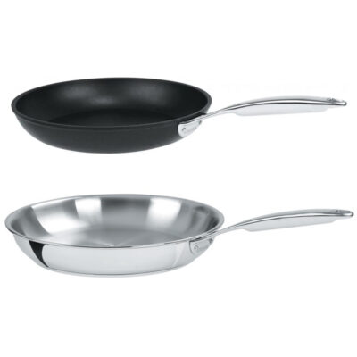 Cristel Non-Stick/Stainless Steel Frying Pan Set of 2