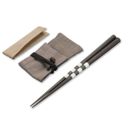 Marunao Carry-along 8-sided Chopstick Ebony with Bag