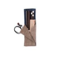 Marunao Carry-along 8-sided Chopstick Ebony with Bag