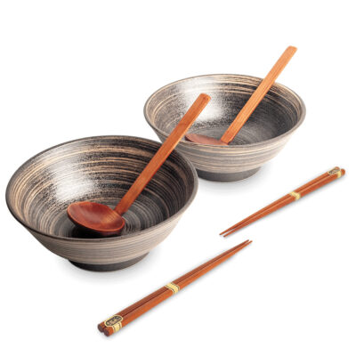 UZU BROWN RAMEN BOWL SET