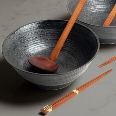 Uzu black Ramen bowl set