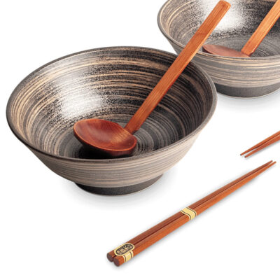 UZU BROWN RAMEN BOWL SET