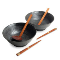 Uzu black Ramen bowl set