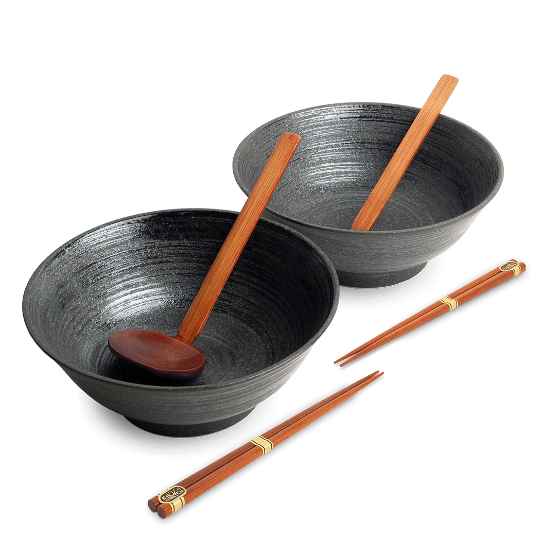 Uzu black Ramen bowl set Uzu black Ramen bowl set