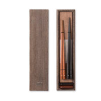 Marunao burnt paulownia Box for 2 Chopstick set