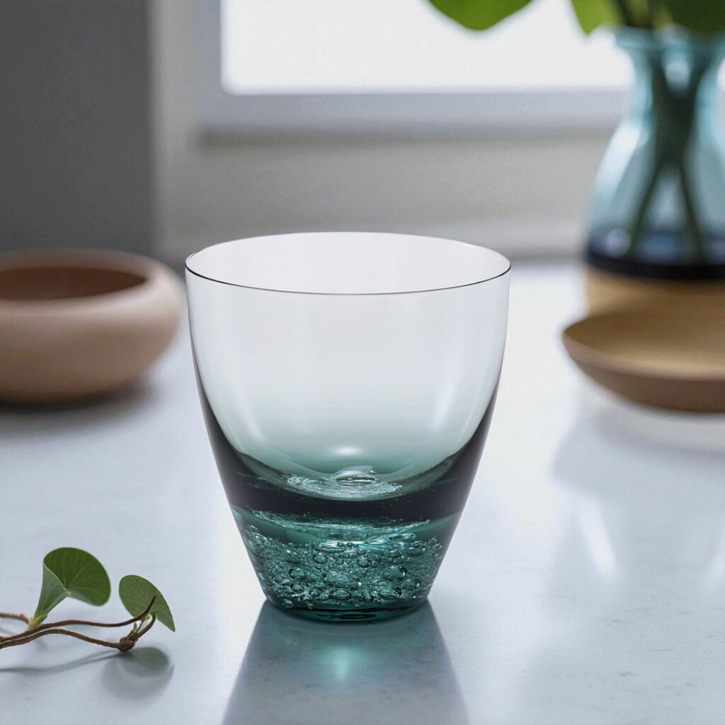 Sugahara Bubbles Indigo Blue Glass