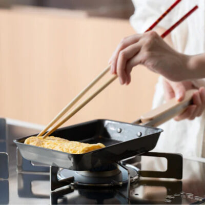 Wahei Enzo Nitrided Carbon Steel Omelette Pan