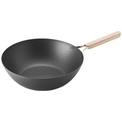 Wahei Enzo Nitrided Carbon Steel Wok 32cm