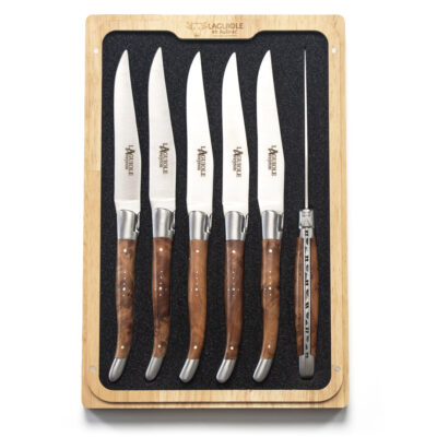 Laguiole en Aubrac Aveyron Thuya Steak Knife Set of 6