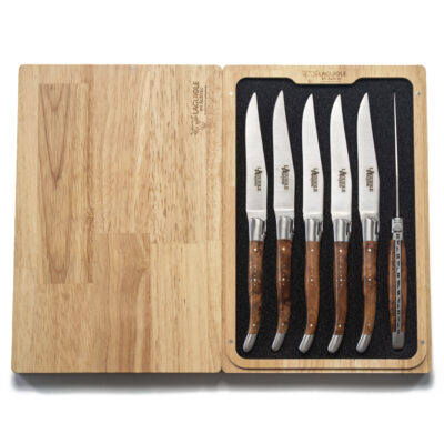 Laguiole en Aubrac Aveyron Thuya Steak Knife Set of 6