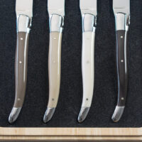 Laguiole en Aubrac Corian Coffee Steak Knife Set of 4