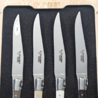 Laguiole en Aubrac Corian Coffee Steak Knife Set of 4