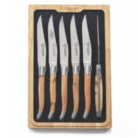 Laguiole en Aubrac Juniper Steak Knife Set of 6