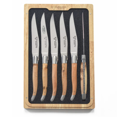 Laguiole en Aubrac Juniper Steak Knife Set of 6