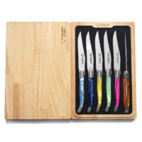 Laguiole en Aubrac Mix Pearly Colour Steak Knife Set of 6