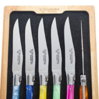 Laguiole en Aubrac Mix Pearly Colour Steak Knife Set of 6