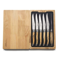 Laguiole en Aubrac Wood Steak Knife Set of 6